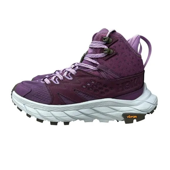 Hoka One One Anacapa Mid Breeze Purple Hiking Boots Women's Size 6 B