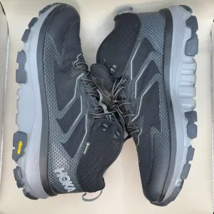 Hoka One One Men’s Sky TOA GTX Hiking Shoes Sz 12 Black Grey Waterproof EUC