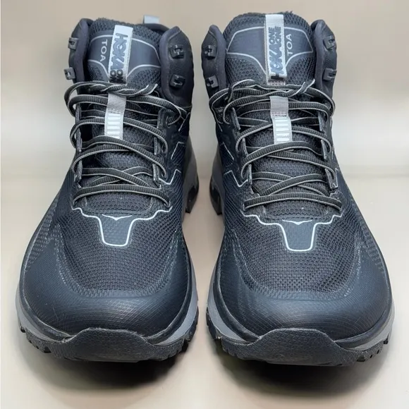 Hoka One One Men’s Sky TOA GTX Hiking Shoes Sz 12 Black Grey Waterproof EUC