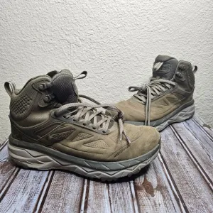 Hoka Women's Challenger Mid GTX brown hiking boots size 10D no insoles