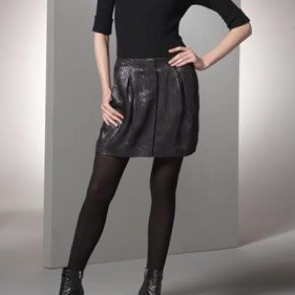 ☀️HOST PIC Vince metallic black shimmery skirt 4
