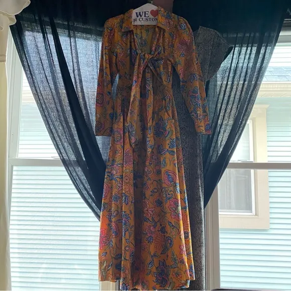 House of Harlow 1960 Cheyna Orange Maxi Dress size small