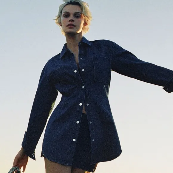 HTF Anthropologie Mare Mare Denim Shirtdress