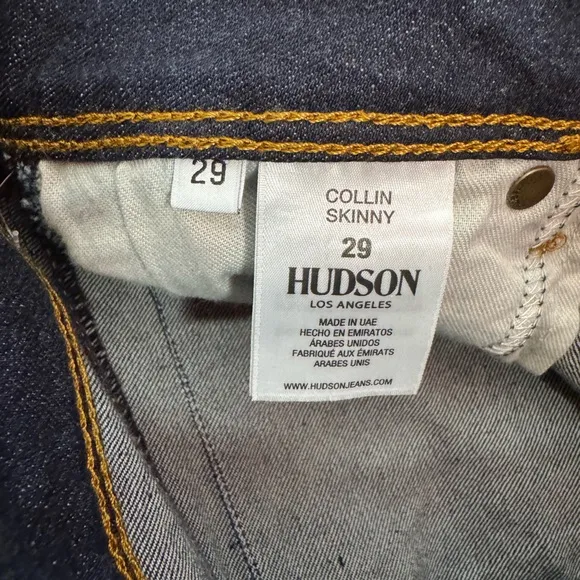 Hudson Collin Skinny Jeans | Size 29 | Dark Wash Stretch Denim