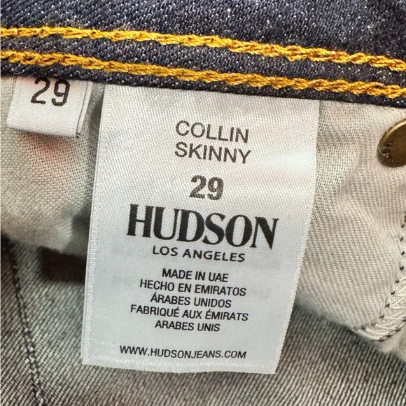 Hudson Collin Skinny Jeans | Size 29 | Dark Wash Stretch Denim