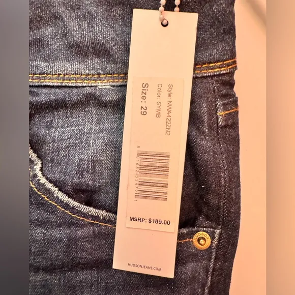 Hudson Collin Skinny Jeans | Size 29 | Dark Wash Stretch Denim