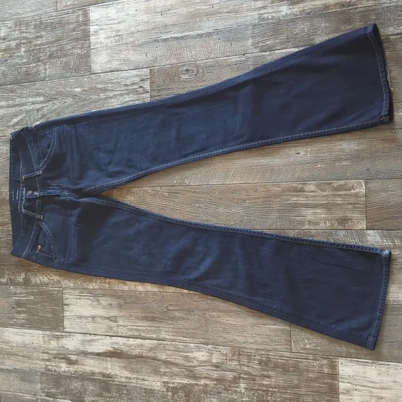 HUDSON&quot;Rebel&quot; Signature bootcut darkwash jeans #W170DHK sz 26x35.5L TALL euc
