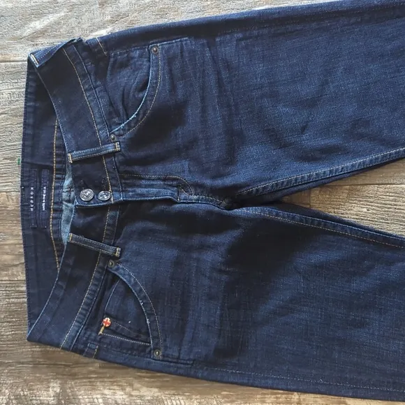 HUDSON&quot;Rebel&quot; Signature bootcut darkwash jeans #W170DHK sz 26x35.5L TALL euc