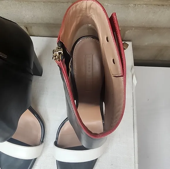 Hugo Boss  Leather Ankle Strap Heels