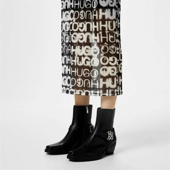 HUGO • KODY LEATHER ANKLE BOOTS