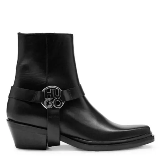 HUGO • KODY LEATHER ANKLE BOOTS