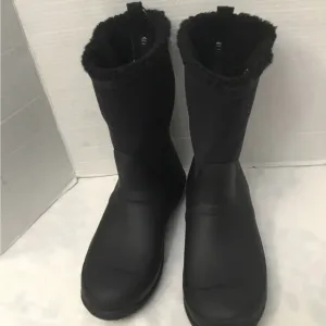 Hunter Black Winter Rain Boots Cozy Pull-On Style