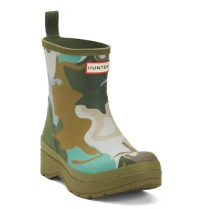 HUNTER Green Multi Men's Play Short Camouflage Rain Boots