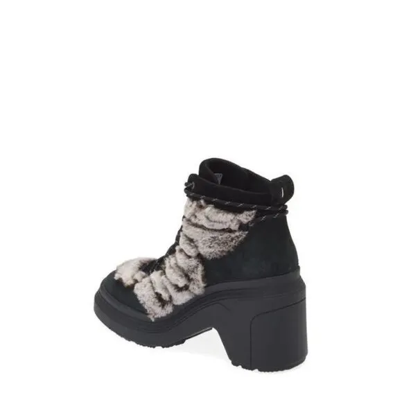 Hunter Hiking Boots Faux Fur Mid Lace Up Women's Size 7 US New  With Tag