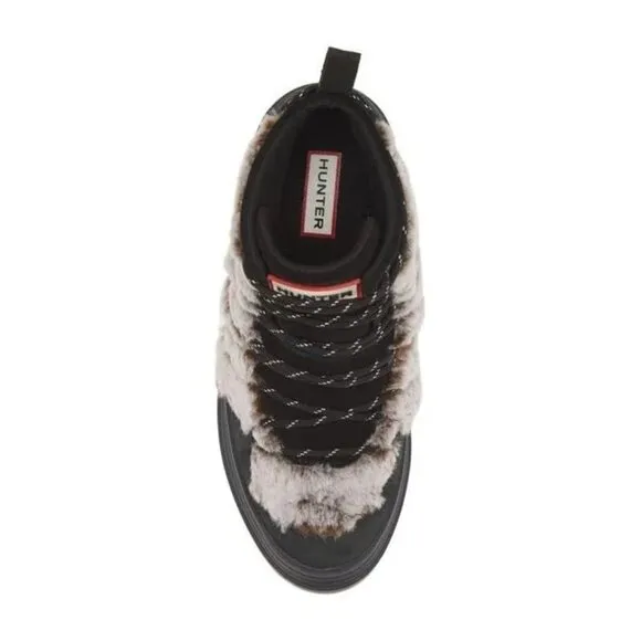 Hunter Hiking Boots Faux Fur Mid Lace Up Women's Size 7 US New  With Tag