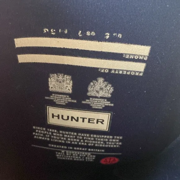 Hunter Navy Matt Tall Rain Boots Navy- wore one times, mint condition