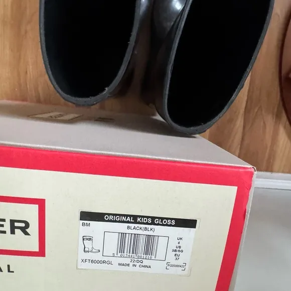 Hunter Original Gloss Rain Boots black UK 4 EU37 5 US 6