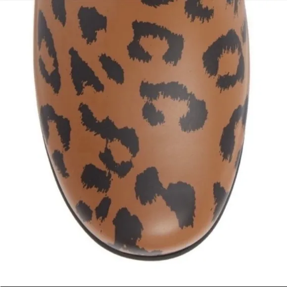 HUNTER Original Leopard Print Rain Boots Short Waterproof Shoes 6M NWT AUTHENTIC