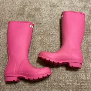 {Hunter} Original Short Rain Boots | Matte Pink ~ Size 5