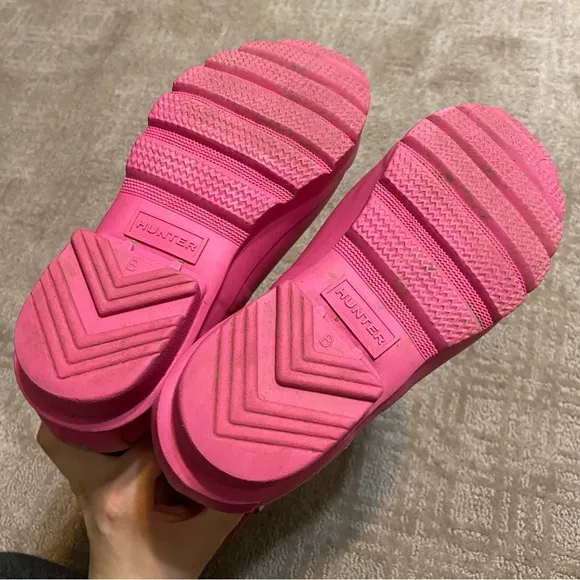 {Hunter} Original Short Rain Boots | Matte Pink ~ Size 5