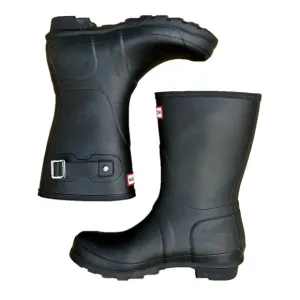 Hunter Original Short Rain Boots wfs1000rma Black Size EU 38 US Womens' 7