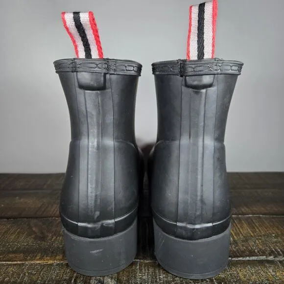 Hunter Play Boots Short Womens Size 11 Rain Boots Original Waterproof Black