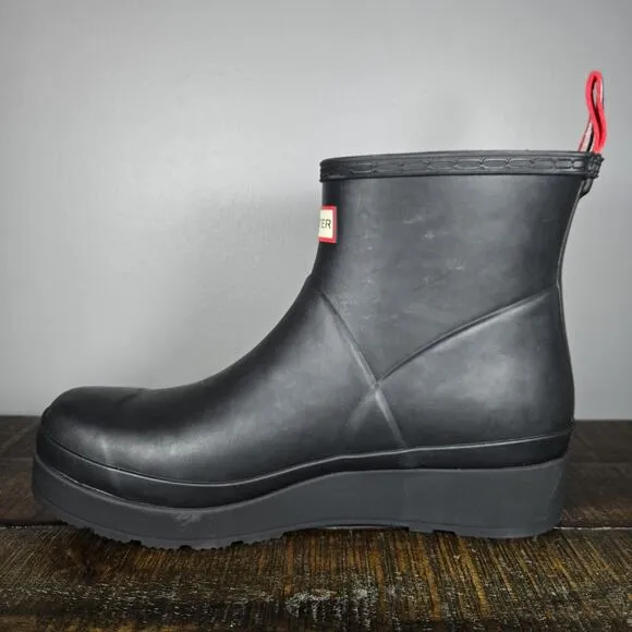 Hunter Play Boots Short Womens Size 11 Rain Boots Original Waterproof Black