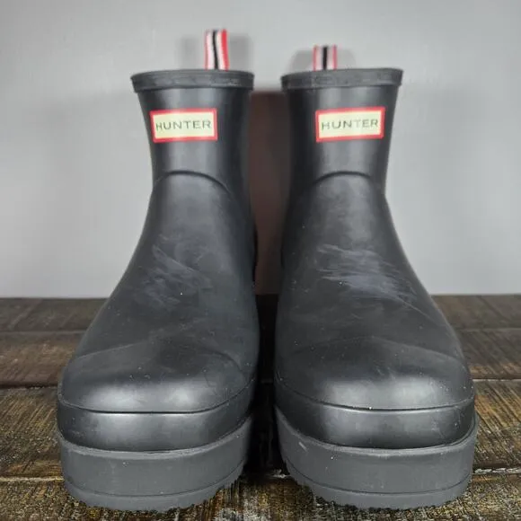 Hunter Play Boots Short Womens Size 11 Rain Boots Original Waterproof Black