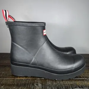 Hunter Play Boots Short Womens Size 11 Rain Boots Original Waterproof Black