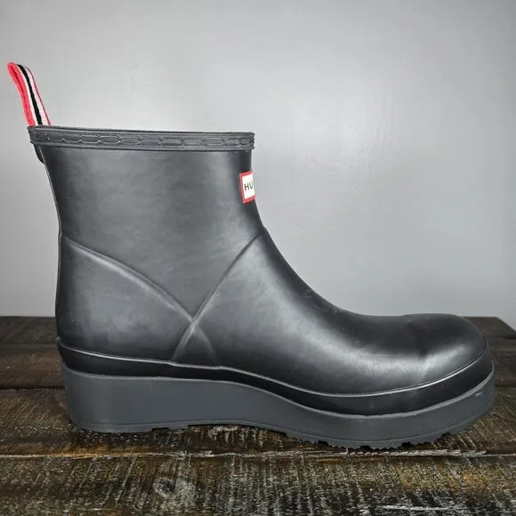 Hunter Play Boots Short Womens Size 11 Rain Boots Original Waterproof Black