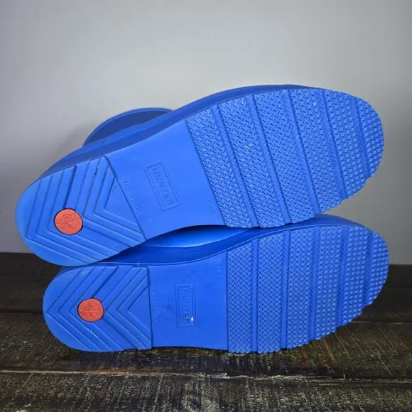 Hunter Play Boots Short Womens Size 8 Rain Boots Original Waterproof Blue