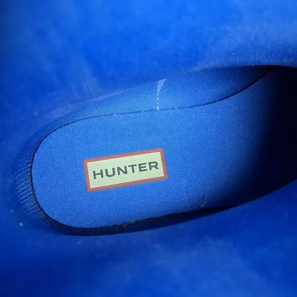 Hunter Play Boots Short Womens Size 8 Rain Boots Original Waterproof Blue