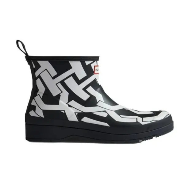 Hunter Play Logo Monogram Waterproof Short Rain Boot