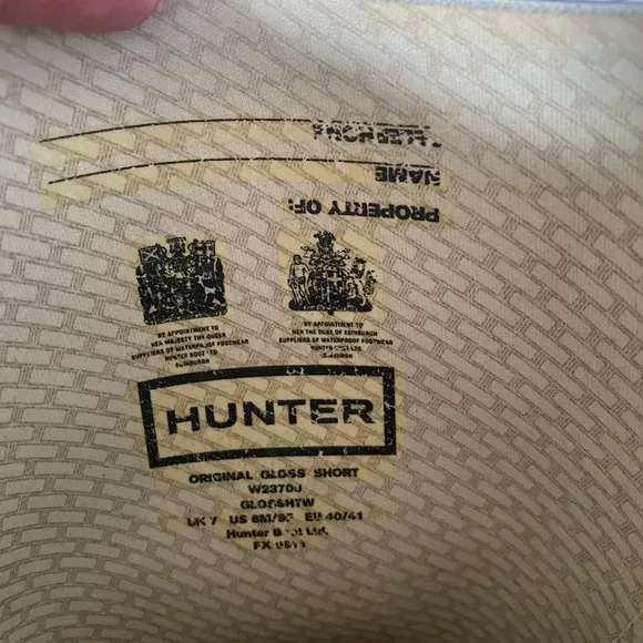 Hunter Rain Boots | Original Gloss Short Size 8M/9F in Black