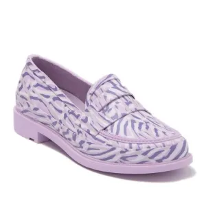 Hunter Refined Coral Print Penny Loafers Flats Purple Dawn Waterproof Size 8 NEW