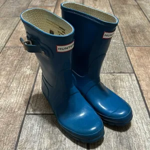 Hunter Unisex‎ Dark Turquoise Original Gloss Short Rain Boots SZ 6
