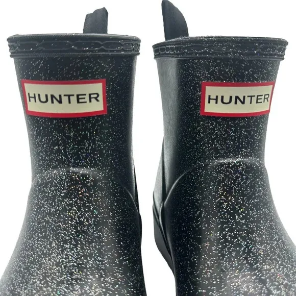 Hunter Women's PLAY™ Starcloud Glitter Short Rain Boots. Sz: 5