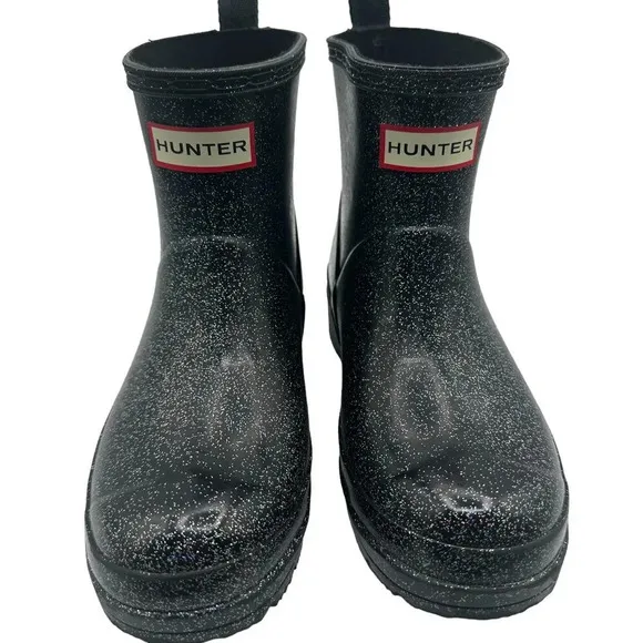 Hunter Women's PLAY™ Starcloud Glitter Short Rain Boots. Sz: 5