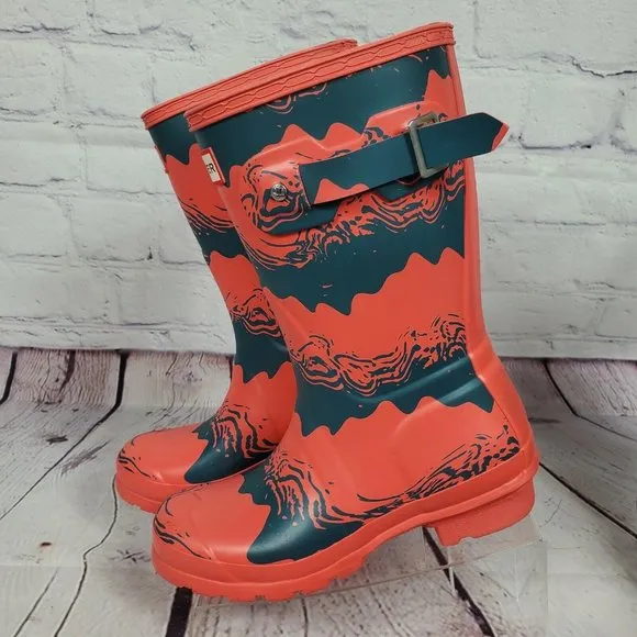 Hunter Women's Size 5 Storm Stripe Short Rain Boots