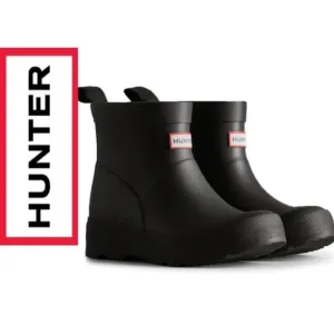 🌧️HUNTER🌧️Kids PLAY™ Short Rain Boots US2 Black NIB