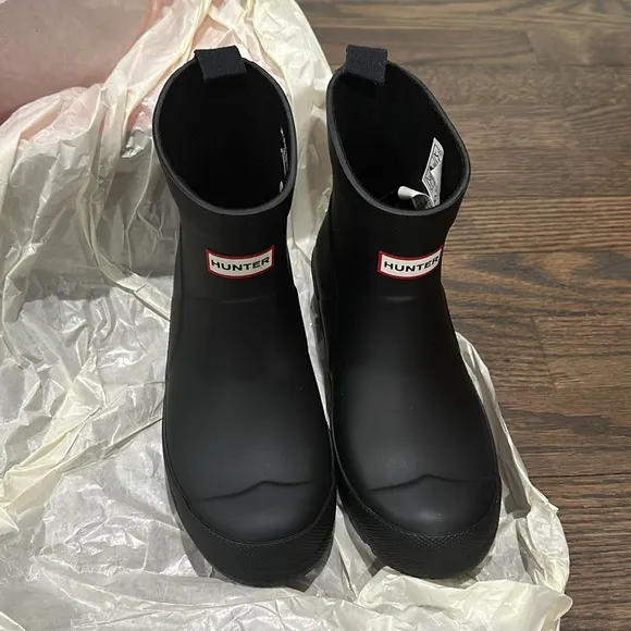 🌧️HUNTER🌧️Kids PLAY™ Short Rain Boots US2 Black NIB