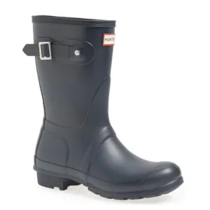 HUNTER Original Short Waterproof Rain Boots in Navy SZ 8