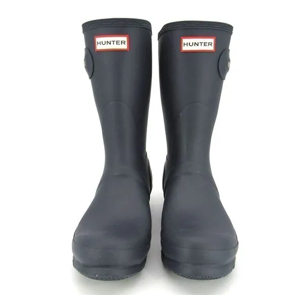 HUNTER Original Short Waterproof Rain Boots in Navy SZ 8