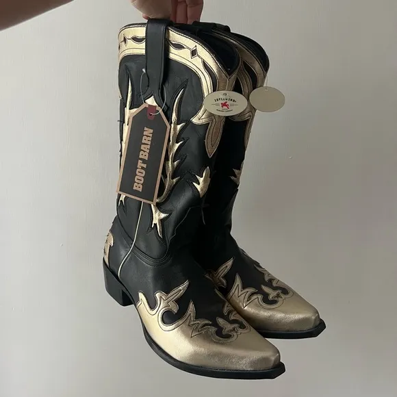 Idyllwind by Miranda Lambert Black and Gold Western Cowboy Boots