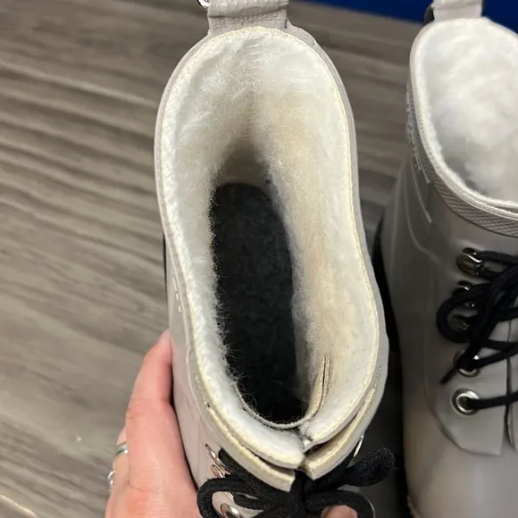 ILSE JACOBSEN HORNBAEK GRAY SHORT RUNBER BOOTS 36= 6