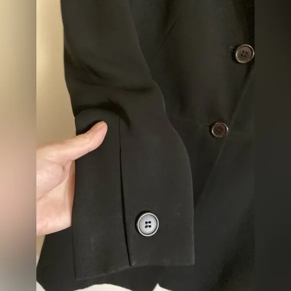 🌞INC International Concepts Black Long Sleeve Lined 2 Button Blazer Jacket #Gr