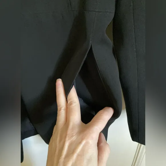 🌞INC International Concepts Black Long Sleeve Lined 2 Button Blazer Jacket #Gr