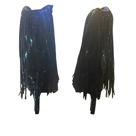 ,INC International Concepts Sahojf Black Bling Fringe Heeled Booties NEW Size 6