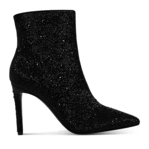 INC International Concepts Women's Black Bling Reisa Dress Stiletto Boots sz 7.5