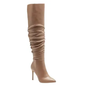 INC Women's Iyonna Over The Knee Slouch Boots Tan Size 8 1/2